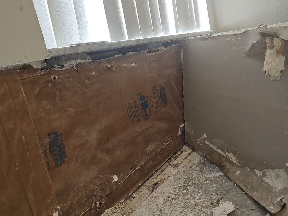 Moisture inspection and photo documentation on a water damage job in Palm Bay, FL